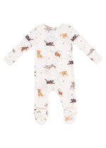 2-Way Zipper Footie - Watercolor Puppies