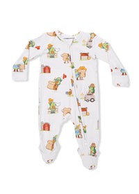 2-Way Zipper Footie - Avocado Gothic