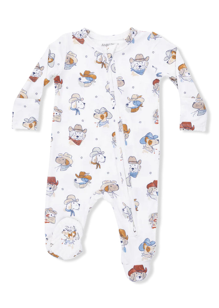 2-Way Zipper Fold-Over Footie - Cowdogs