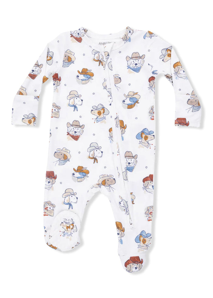 2-Way Zipper Fold-Over Footie - Cowdogs