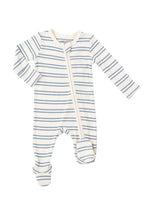 2-Way Rib Zipper Footie - Anchor Stripe