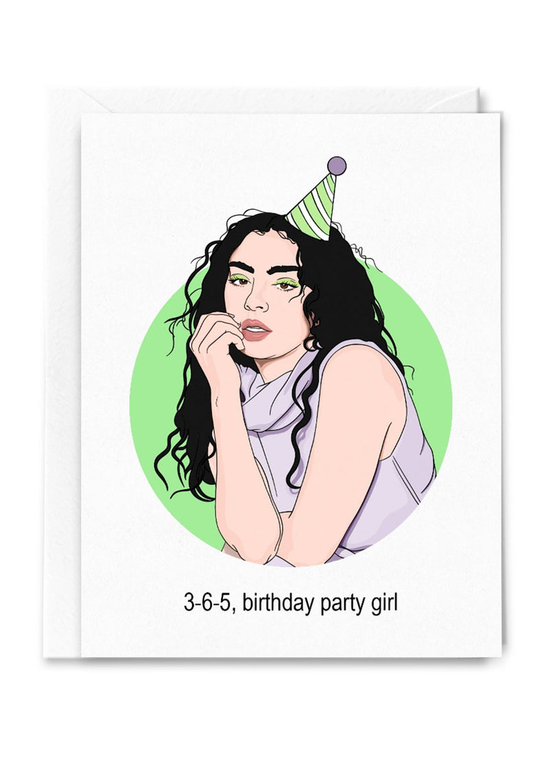 3-6-5 Birthday Party Girl Card