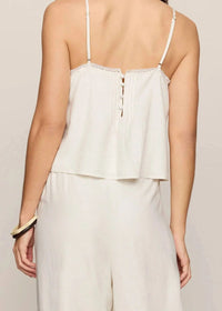 Lillie Embroidered Tank - White