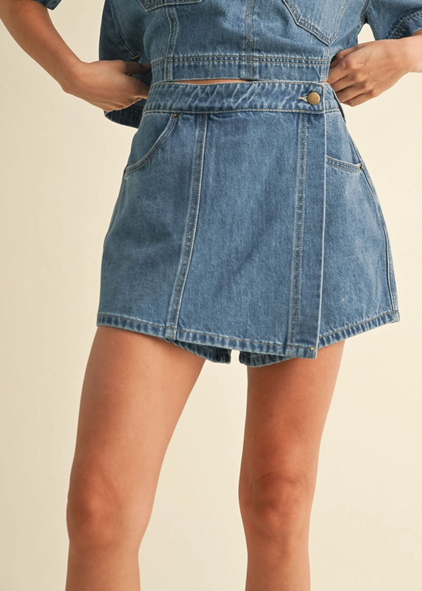 Mikey Denim Skort