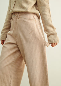 Rosie Striped Cuff Pant - Mauve