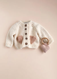 Crochet Heart Rattle Teether