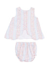 Scallop Open-Back Top & Bloomer Set - Ogee Floral