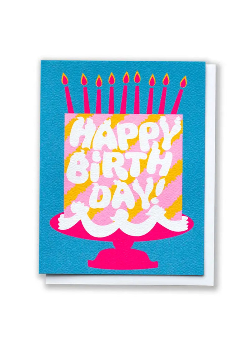 Happy Birthday Pink Cake Card