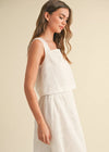 Bonne Eyelet Top - White