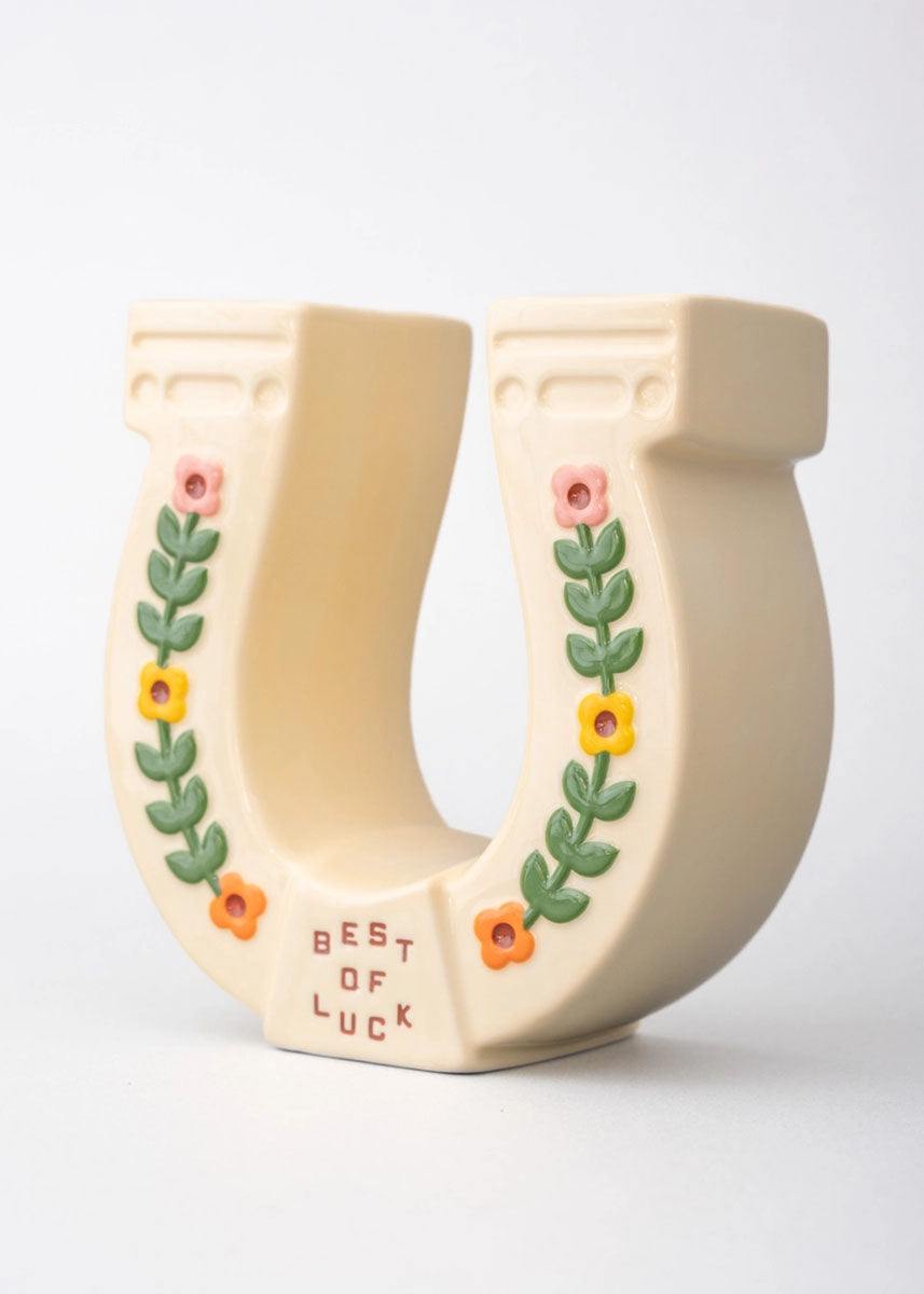 Ceramic Horseshoe Vase