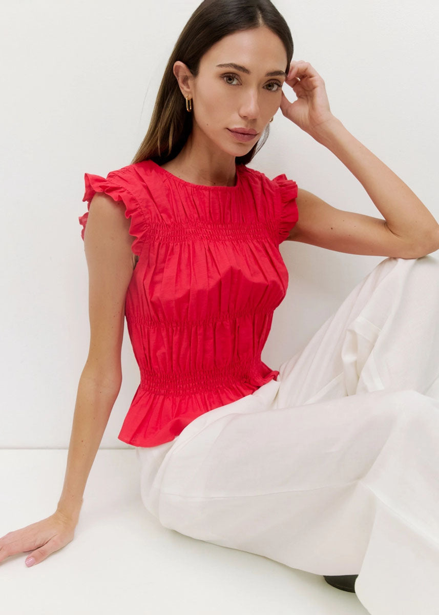 The Eugenie Top - Red