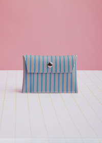 Blue And Pink Stripes Wallet