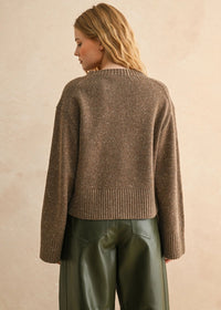 Maxine Speckled Sweater - Brown
