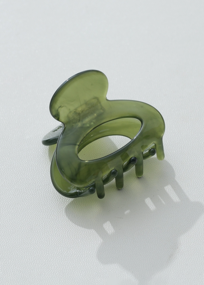 Translucent Mini Jade Claw Clip