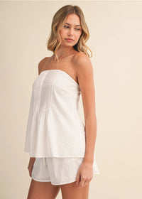 Ryan Tube & Shorts Set - White