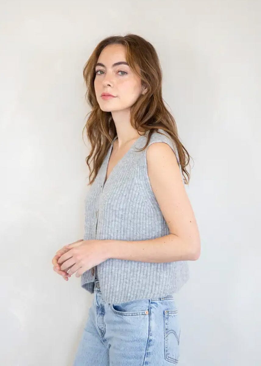 Lani Knit Vest - Heather Grey