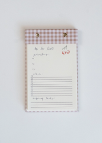 To-Do List Notepad - Oatmeal Gingham