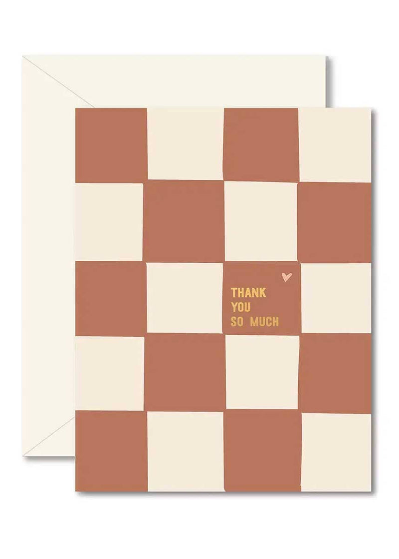 Checkerboard Thank You Card