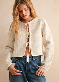 Mira Tie-Front Top - Cream