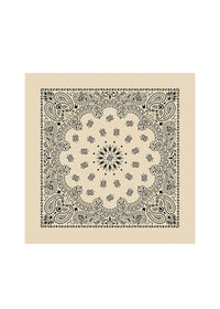 Embroidered Bandana - Natural Paisley