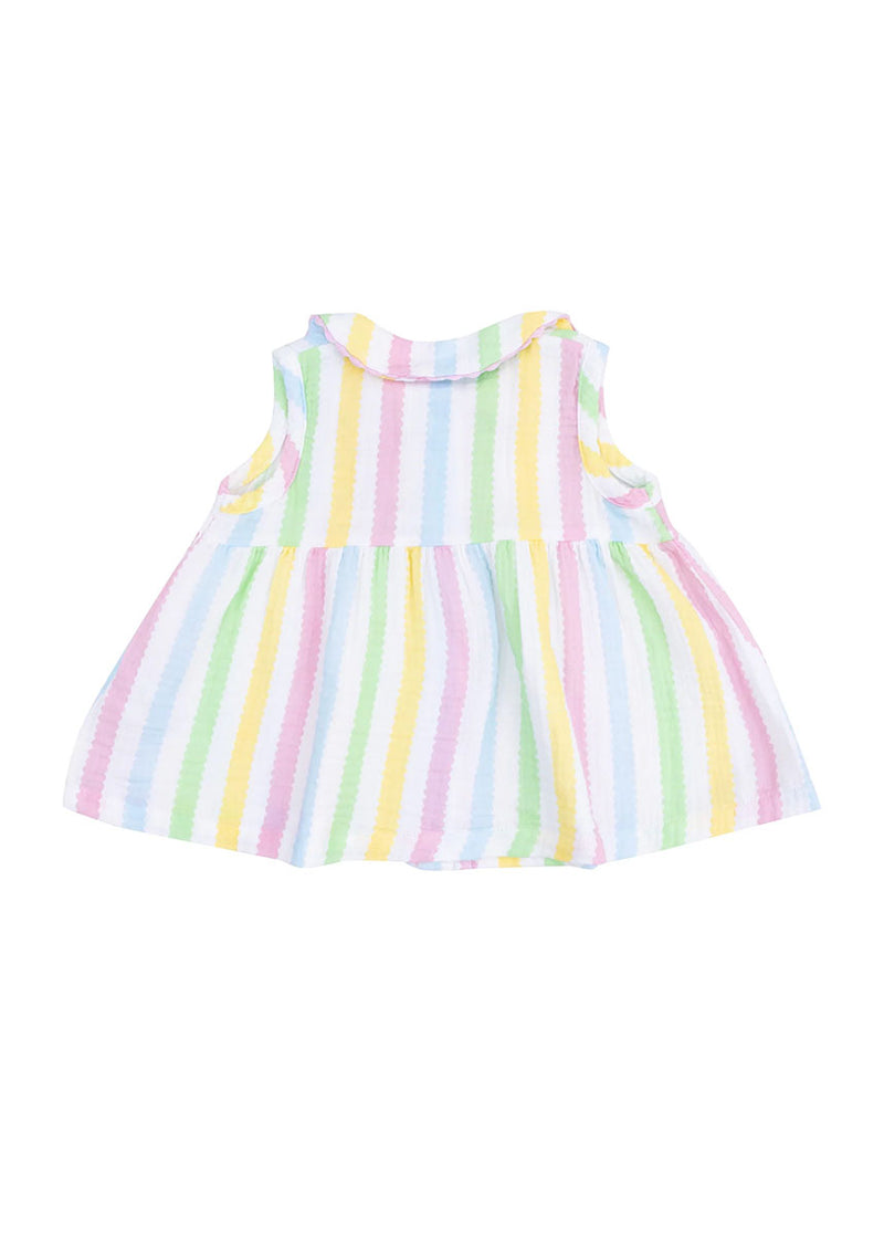 The Jill Ric Rac Dress - Multi Stripe