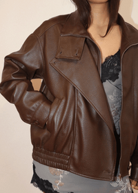 Ruth Leather Jacket - Chocolate