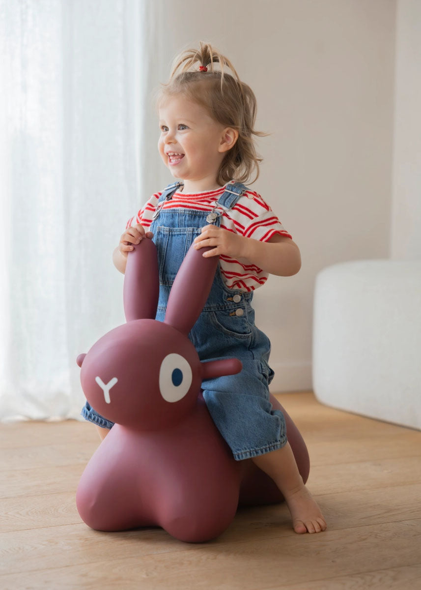 Hoppi Bunny Bouncer - Burgundy