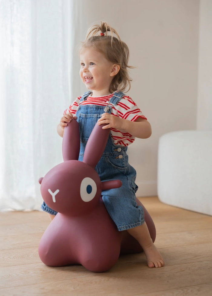 Hoppi Bunny Bouncer - Burgundy
