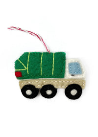 Garbage Truck Felt Ornament