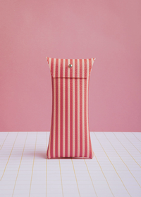 Coral Stripes Glasses Case
