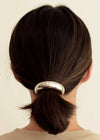 Wide Metal Cuff Hair Tie - Silver