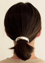 Wide Metal Cuff Hair Tie - Silver