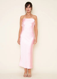 Meyers Strapless Maxi Slip Dress - Pink