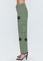 Addie High Rise Cargo Trouser - Royal Honor