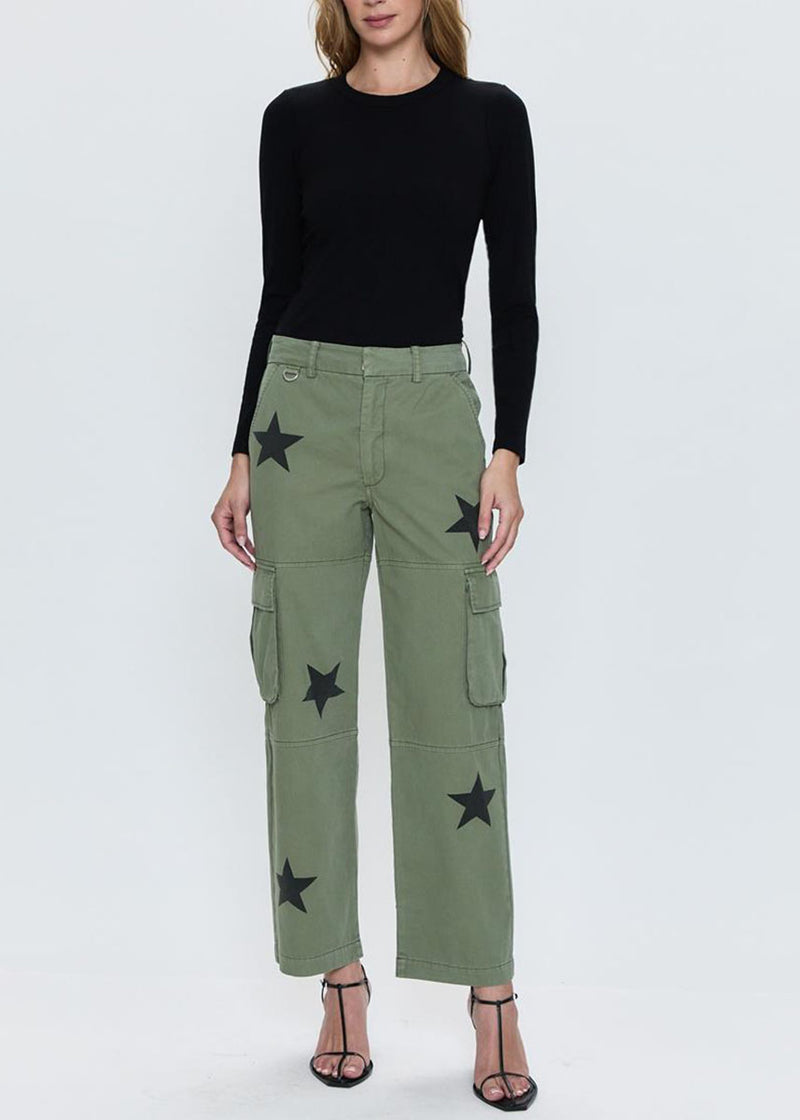 Addie High Rise Cargo Trouser - Royal Honor