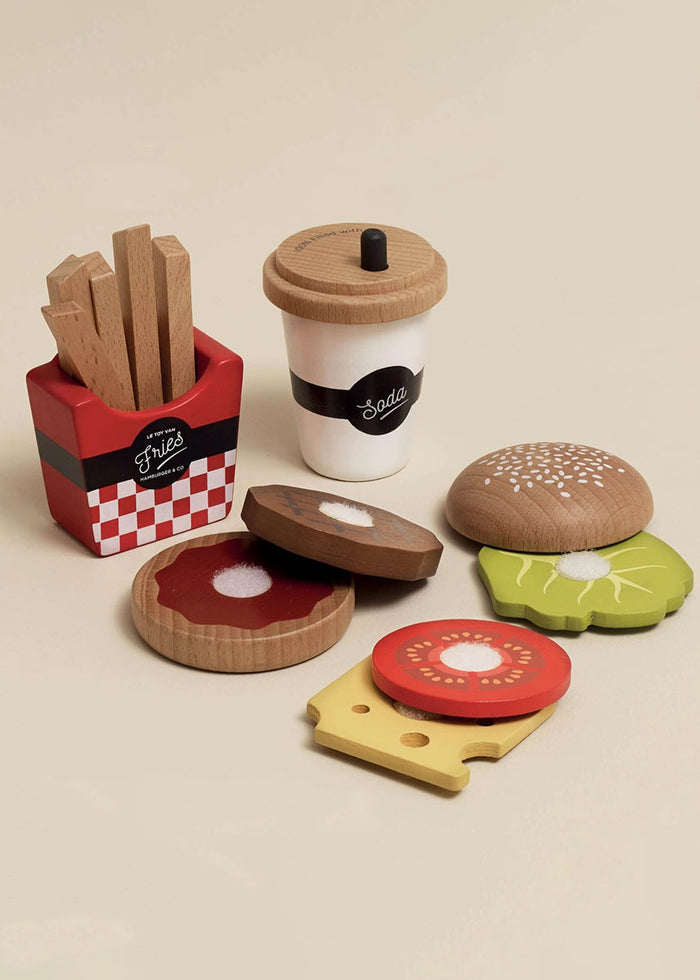 Wooden Gourmet Hamburger Set
