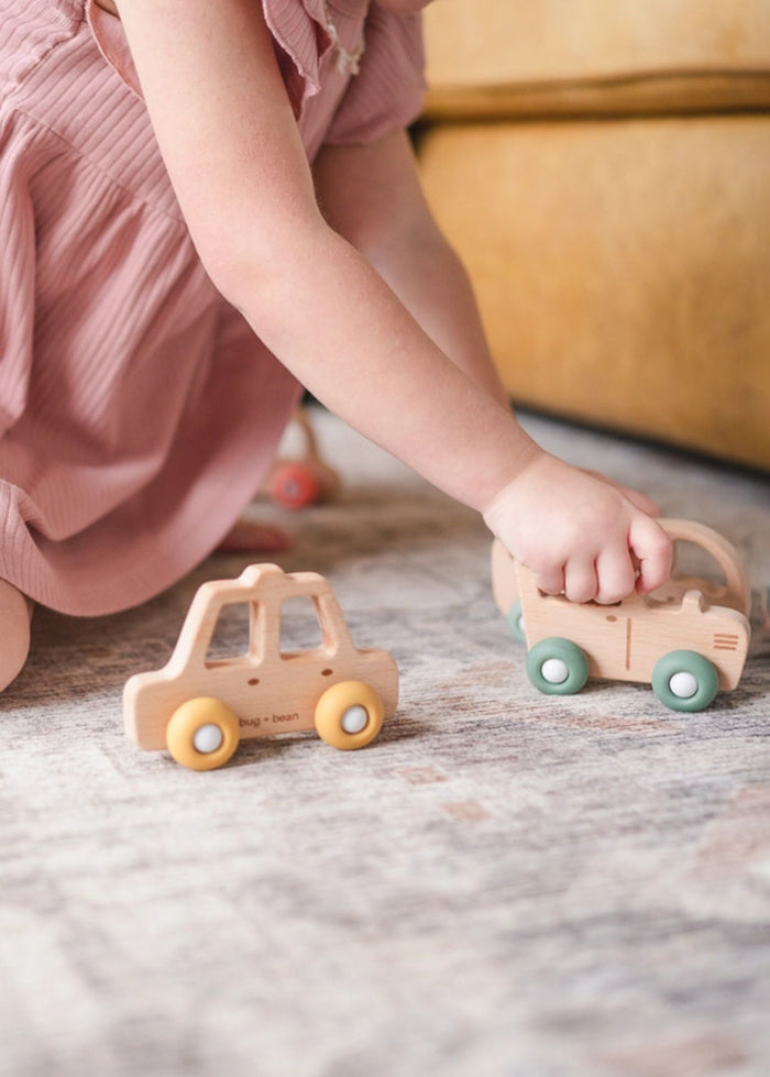 Wooden Toy Taxi