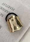 Gold Metal Hair Tie Cuff - Ellipse