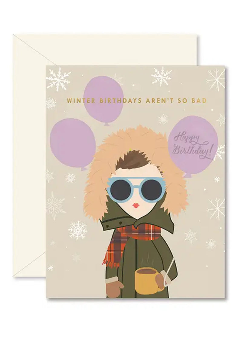 Winter Parka Birthday Card