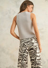Gemini Metal Button Knit Vest - Misty Grey
