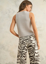 Gemini Metal Button Knit Vest - Misty Grey