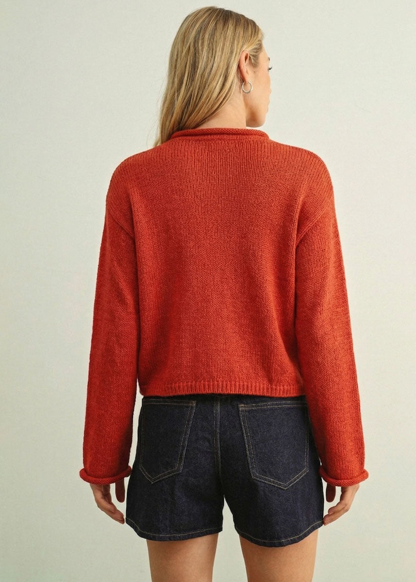 Felicia Cardigan - Scarlet