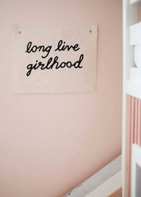 Long Live Girlhood Banner - Natural