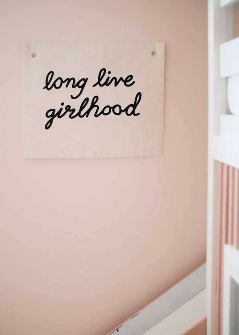 Long Live Girlhood Banner - Natural