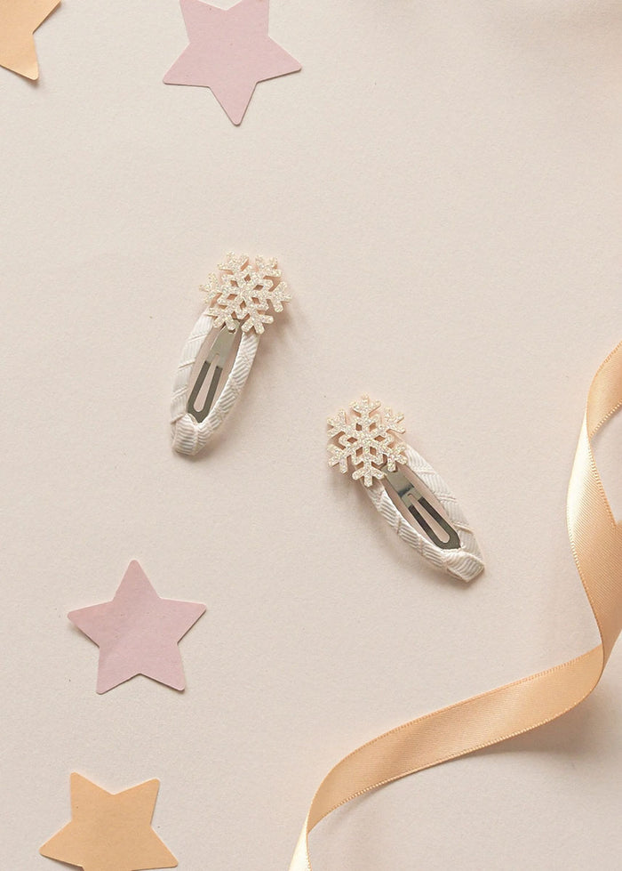 Shimmer Snowflake Clips