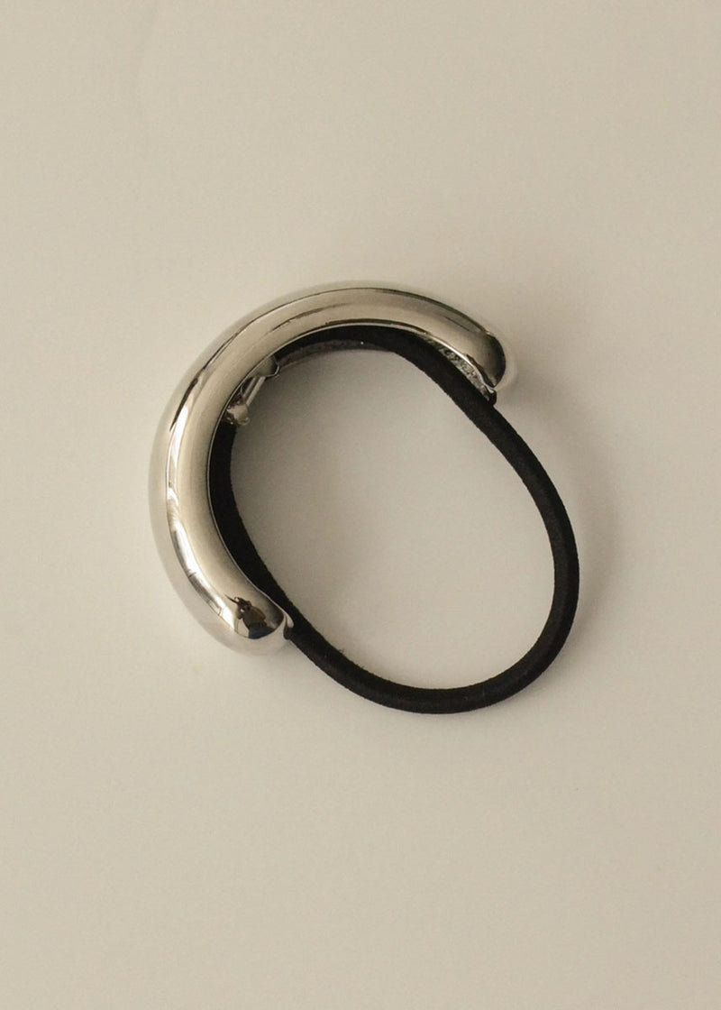 Wide Metal Cuff Hair Tie - Silver