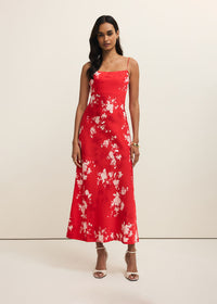 Alyse Darya Floral Maxi Dress - Kiss Me Red