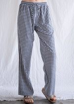 Lisa Gingham Pants - Navy