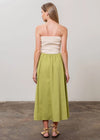 Karine Strapless Two-Tone Midi Dress - Sage