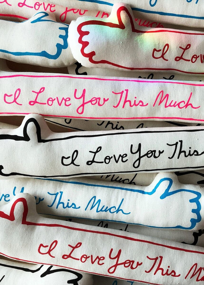 I Love You This Much Plush Pillow - Red